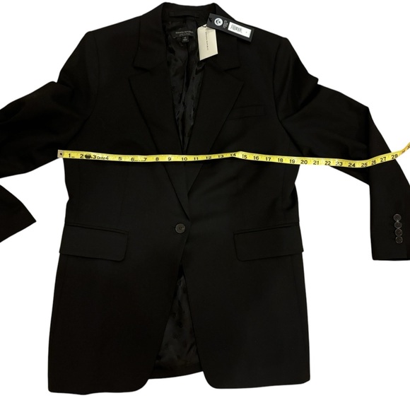 NWT - Banana Republic Black Siena Italian Wool Blazer - Size 12 - Picture 5 of 14